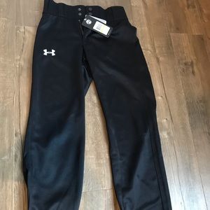 YMD Under Armour Boys Black Baseball Pants
